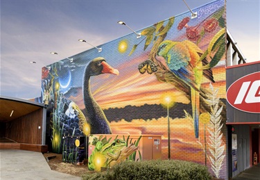 Roots of Tomorrow mural by Mountain Ash Creative