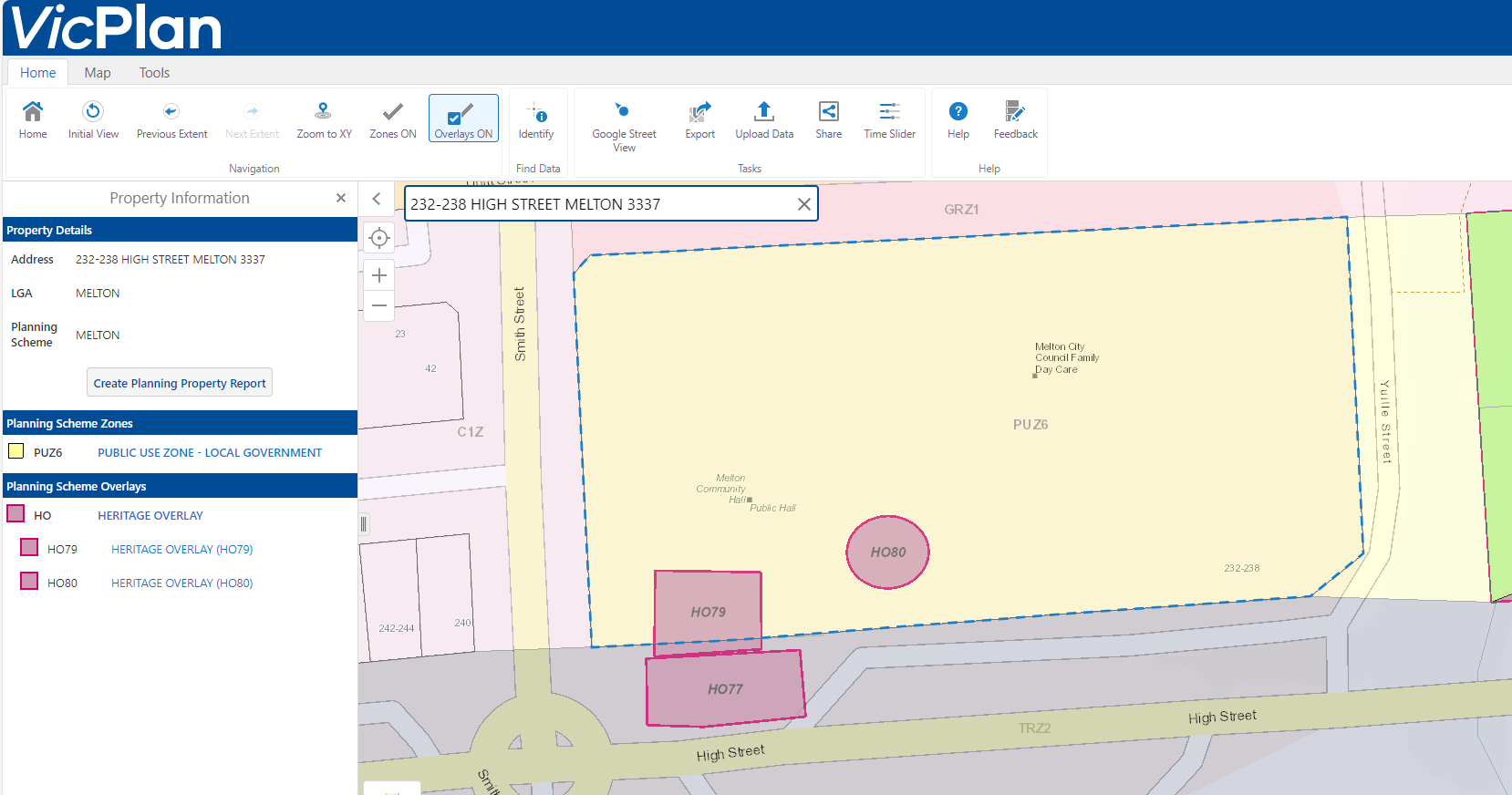 Heritage Overlay Map - Melton Civic Centre Melton