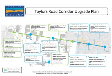 Taylors Road Corridor detailed map